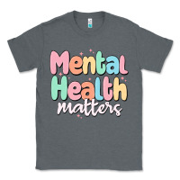 Charcoal Heather mental health matters Classic Tee - MaliasSmallBusiness