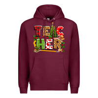 Burgundy teacher christmas Premium Hoodie - texasbilliewilder