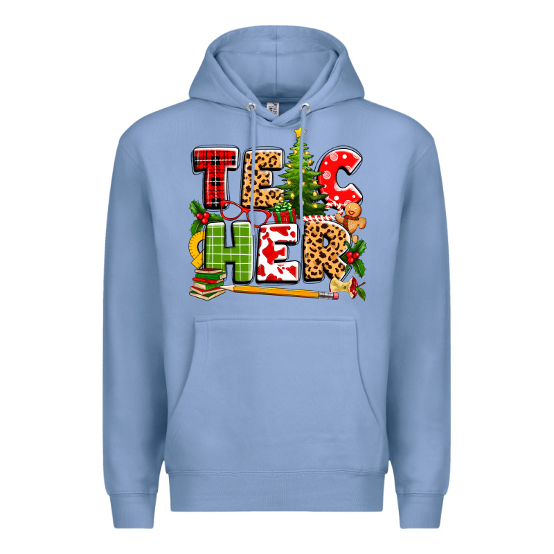 Teacher Christmas Premium Hoodie by texasbilliewilder | Teevron