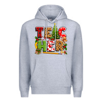 Heather Grey teacher christmas Premium Hoodie - texasbilliewilder