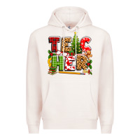 Pale Pink teacher christmas Premium Hoodie - texasbilliewilder