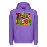 Purple teacher christmas Premium Hoodie - texasbilliewilder