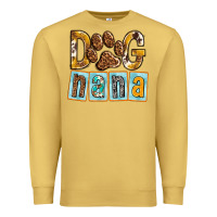 Antique Gold Dog Nana with Paw Premium Sweatshirt - texasbilliewilder
