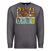 Charcoal Heather Dog Nana with Paw Premium Sweatshirt - texasbilliewilder