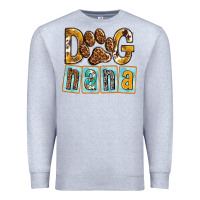 Heather Grey Dog Nana with Paw Premium Sweatshirt - texasbilliewilder