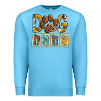 Ocean Blue Dog Nana with Paw Premium Sweatshirt - texasbilliewilder