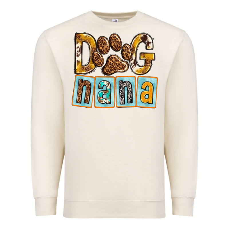 Dog Nana With Paw Premium Sweatshirt by texasbilliewilder | Teevron