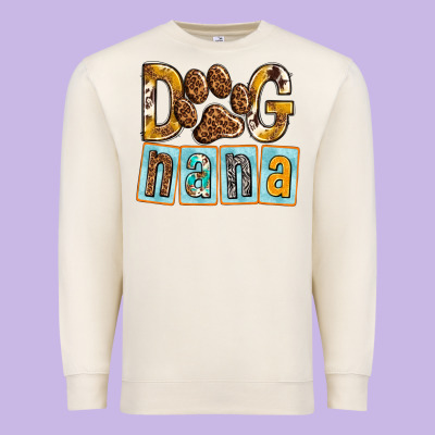Dog Nana With Paw Premium Sweatshirt Designed By Texasbilliewilder