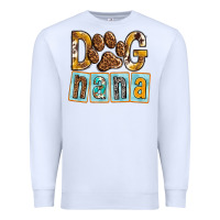 White Dog Nana with Paw Premium Sweatshirt - texasbilliewilder