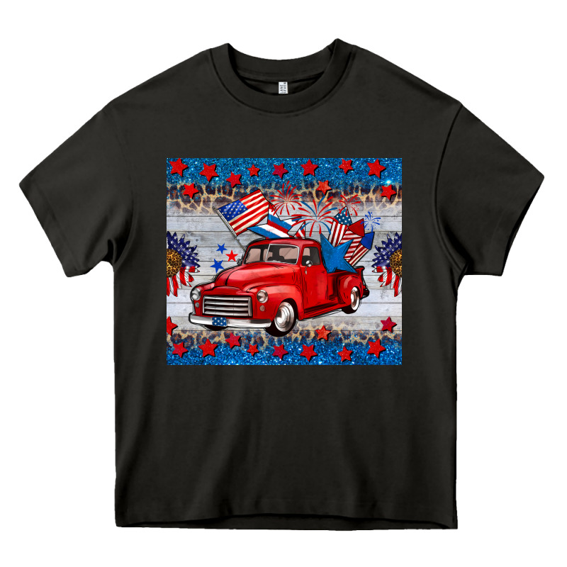 American Truck 4th Of July Tumbler Heavy Core Tee by BarkalooDesign | Teevron