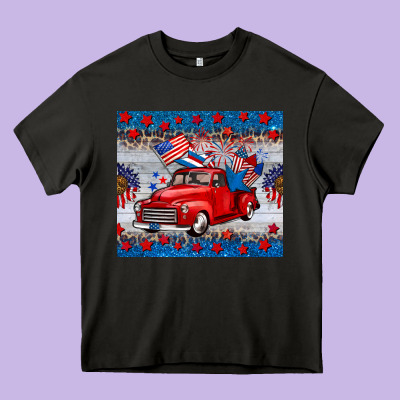 American Truck 4th Of July Tumbler Heavy Core Tee Designed By Barkaloodesign