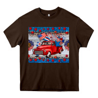Chocolate Brown american truck 4th of july tumbler Heavy Core Tee - BarkalooDesign