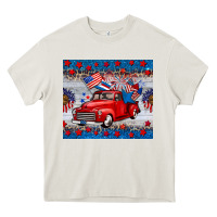 Cream american truck 4th of july tumbler Heavy Core Tee - BarkalooDesign