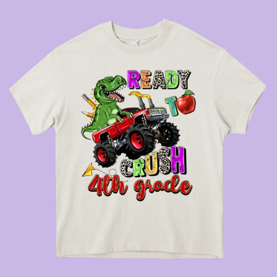 Ready To Crush 4th Grade Heavy Core Tee Designed By Zillion Design Studio