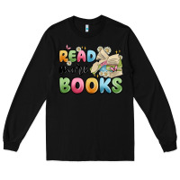 Black read more books Long Sleeve Tee - MaliasSmallBusiness