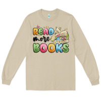 Mushroom read more books Long Sleeve Tee - MaliasSmallBusiness