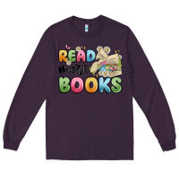 Plum read more books Long Sleeve Tee - MaliasSmallBusiness