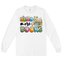 White read more books Long Sleeve Tee - MaliasSmallBusiness