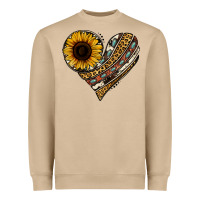 Mushroom western sunflower leopard cowhide heart Heavyweight Sweatshirt - Jasminsmagicworld