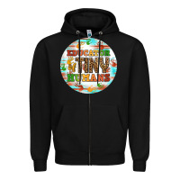 Black educator of tiny humans round earring Zipper Hoodie - BundleAndBundleShop