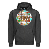 Charcoal Heather educator of tiny humans round earring Zipper Hoodie - BundleAndBundleShop