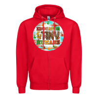 Red educator of tiny humans round earring Zipper Hoodie - BundleAndBundleShop