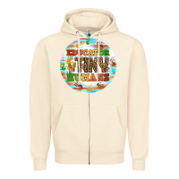Sandshell educator of tiny humans round earring Zipper Hoodie - BundleAndBundleShop