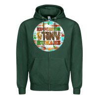 Sports Green educator of tiny humans round earring Zipper Hoodie - BundleAndBundleShop