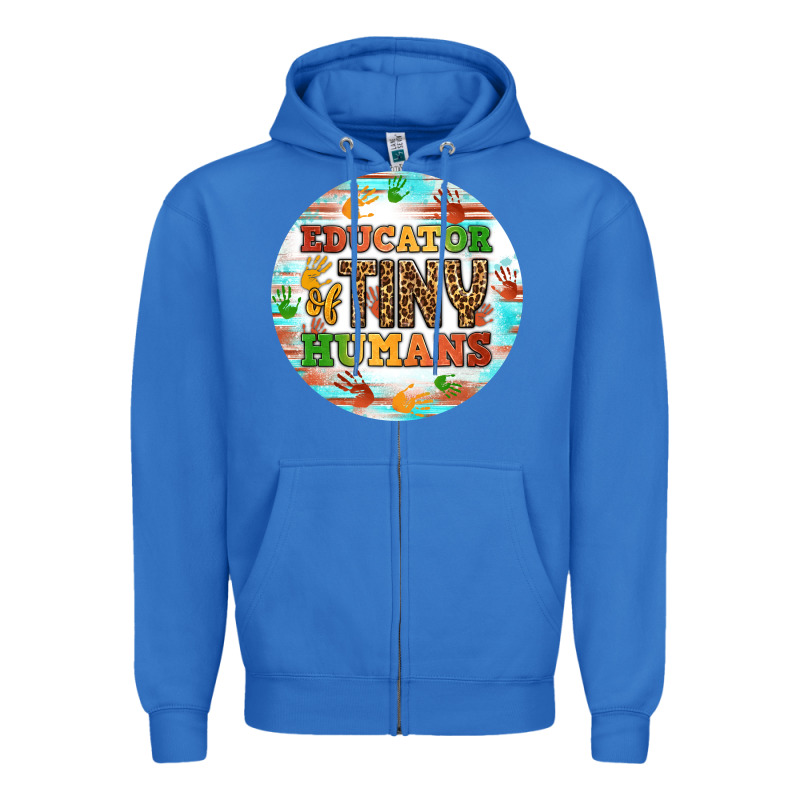 Educator Of Tiny Humans Round Earring Zipper Hoodie by BundleAndBundleShop | Teevron