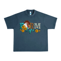 Midnight Navy Western Farm Life Rooster Head Urban Heavy Tee - LillyAllenDesigns