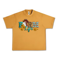 Peanut Butter Western Farm Life Rooster Head Urban Heavy Tee - LillyAllenDesigns