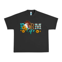 Pigment Black Western Farm Life Rooster Head Urban Heavy Tee - LillyAllenDesigns