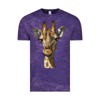 Cloud Purple giraffe head Vintage Tee - LillyAllenDesigns