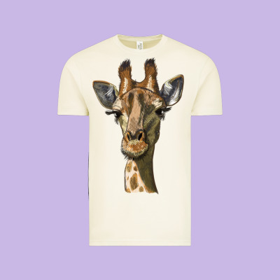 Giraffe Head Vintage Tee Designed By Lillyallendesigns