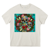 Cream sugar skulls tumbler 3 Heavy Core Tee - CTS Tumbler Store
