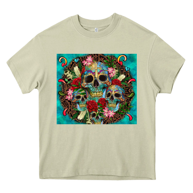 Sugar Skulls Tumbler 3 Heavy Core Tee by CTS Tumbler Store | Teevron