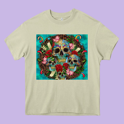 Sugar Skulls Tumbler 3 Heavy Core Tee Designed By Cts Tumbler Store