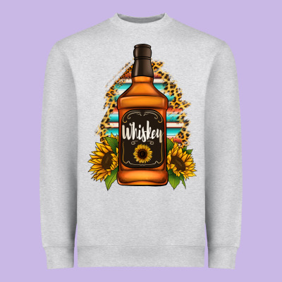 Whiskey Bottle Heavyweight Sweatshirt Designed By Jasminsmagicworld