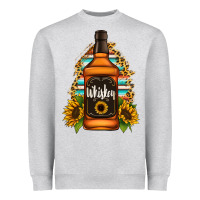 Heather Grey whiskey bottle Heavyweight Sweatshirt - Jasminsmagicworld