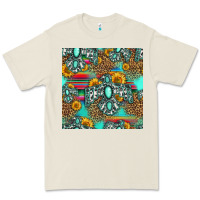 Bone western turquoise thunderbird seamless pattern Premium Tee - HRA Design Shop