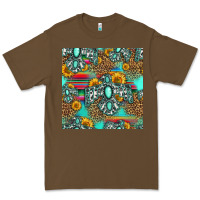 Western Turquoise Thunderbird Seamless Pattern Premium Tee | Teevron