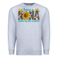 Heather Grey Being a Nana Makes My Life Complete Premium Sweatshirt - texasbilliewilder