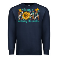 Navy Being a Nana Makes My Life Complete Premium Sweatshirt - texasbilliewilder