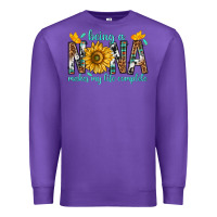 Purple Being a Nana Makes My Life Complete Premium Sweatshirt - texasbilliewilder
