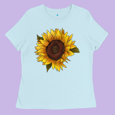 Sunflower Ladies Tee Designed By Ranaportraitstore