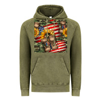 Usa Flag With Army Boot Seamless Pattern Vintage Hoodie | Teevron