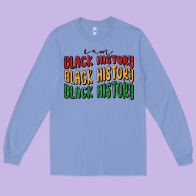 I Am Black History Long Sleeve Tee Designed By Maliassmallbusiness