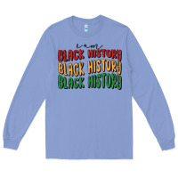 Colony Blue i am black history Long Sleeve Tee - MaliasSmallBusiness