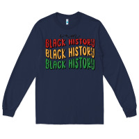 Navy i am black history Long Sleeve Tee - MaliasSmallBusiness