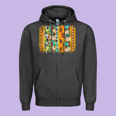Fall Brushstroke Zipper Hoodie Designed By Bundleandbundleshop
